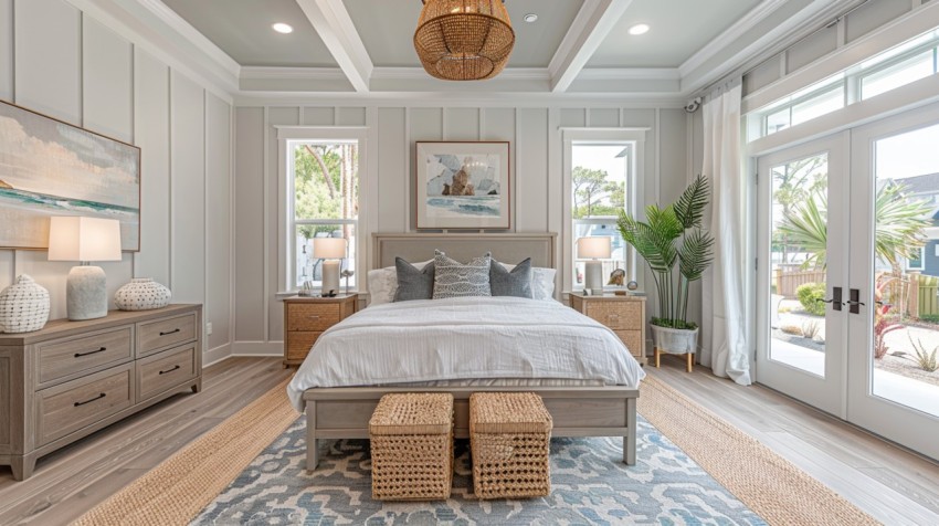 Light and Airy Coastal Style Bedroom Design Inspiration   Nautical Inspired Aesthetic Interior Decor Ideas (103)