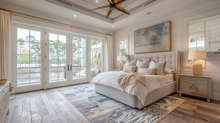 Light and Airy Coastal Style Bedroom Design Inspiration   Nautical Inspired Aesthetic Interior Decor Ideas (214)