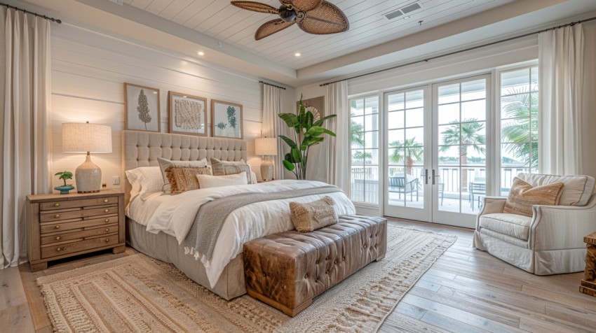 Light and Airy Coastal Style Bedroom Design Inspiration   Nautical Inspired Aesthetic Interior Decor Ideas (355)