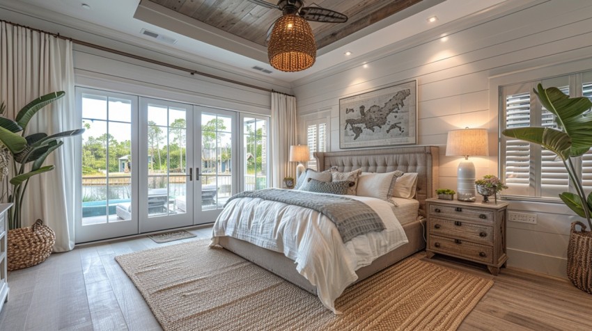 Light and Airy Coastal Style Bedroom Design Inspiration   Nautical Inspired Aesthetic Interior Decor Ideas (341)