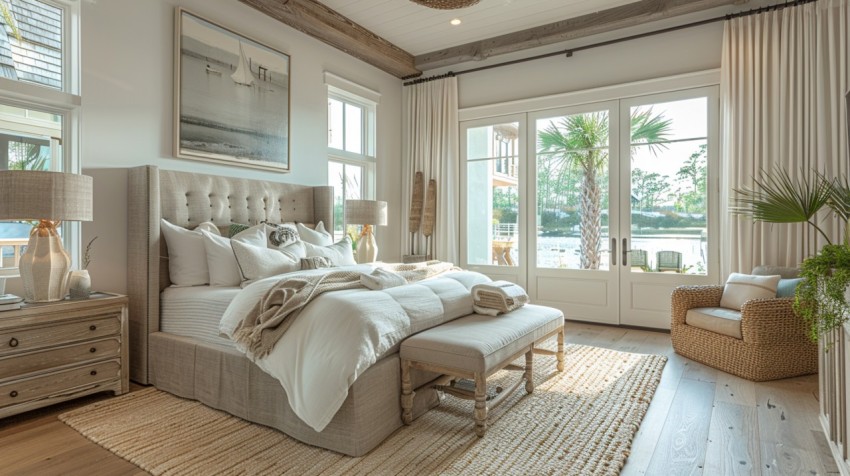 Light and Airy Coastal Style Bedroom Design Inspiration   Nautical Inspired Aesthetic Interior Decor Ideas (404)