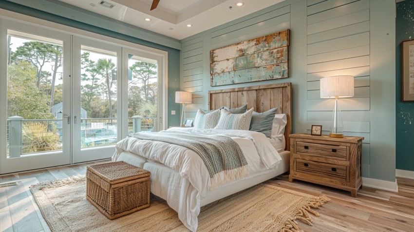 Light and Airy Coastal Style Bedroom Design Inspiration   Nautical Inspired Aesthetic Interior Decor Ideas (414)