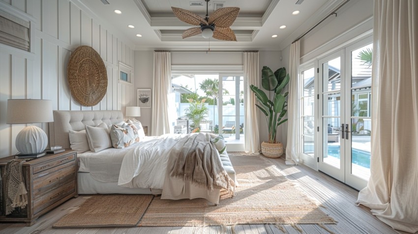 Light and Airy Coastal Style Bedroom Design Inspiration   Nautical Inspired Aesthetic Interior Decor Ideas (610)