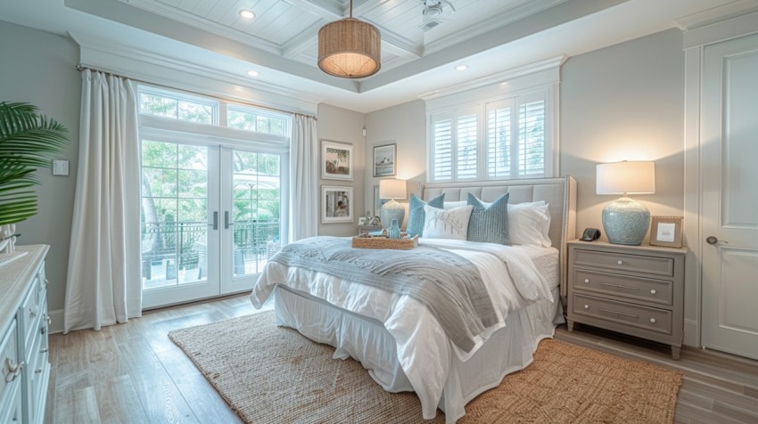 Light and Airy Coastal Style Bedroom Design Inspiration   Nautical Inspired Aesthetic Interior Decor Ideas (704)