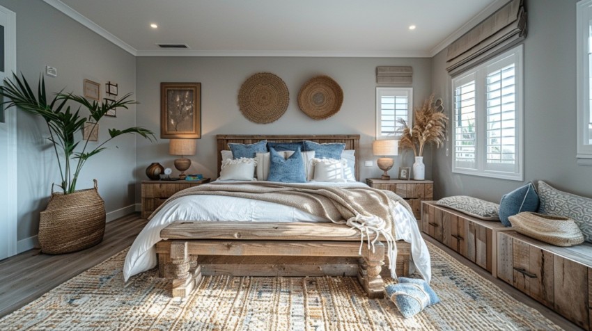 Light and Airy Coastal Style Bedroom Design Inspiration   Nautical Inspired Aesthetic Interior Decor Ideas (729)