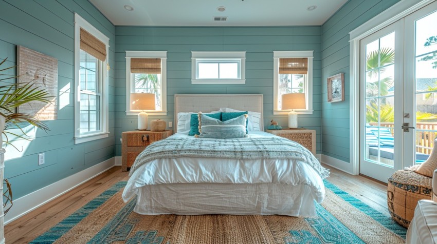 Light and Airy Coastal Style Bedroom Design Inspiration   Nautical Inspired Aesthetic Interior Decor Ideas (710)