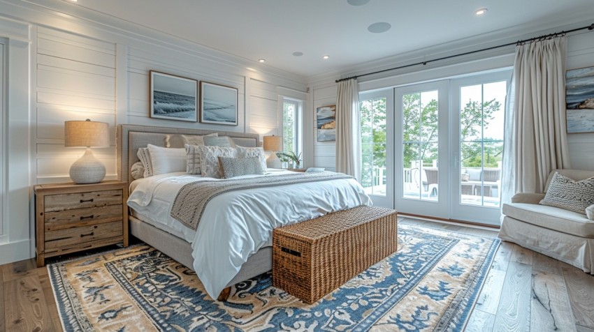 Light and Airy Coastal Style Bedroom Design Inspiration   Nautical Inspired Aesthetic Interior Decor Ideas (748)