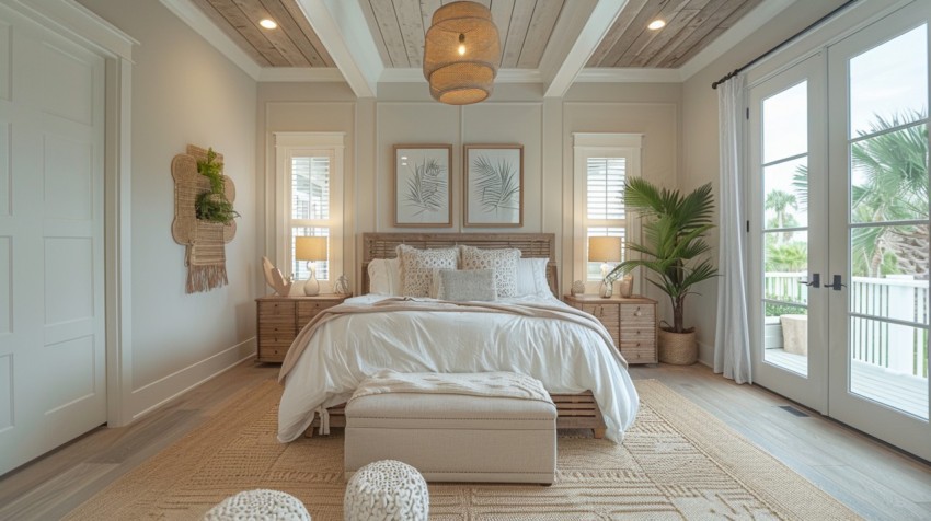 Light and Airy Coastal Style Bedroom Design Inspiration   Nautical Inspired Aesthetic Interior Decor Ideas (781)