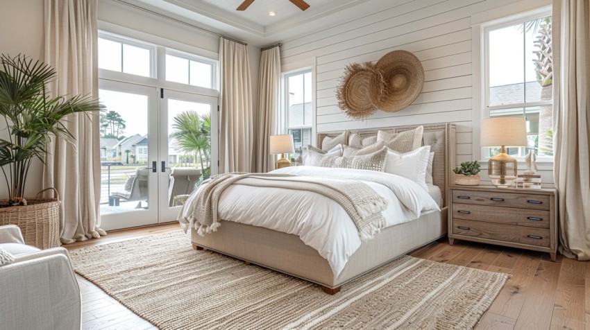 Light and Airy Coastal Style Bedroom Design Inspiration   Nautical Inspired Aesthetic Interior Decor Ideas (821)