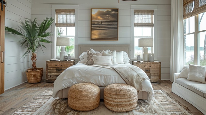 Light and Airy Coastal Style Bedroom Design Inspiration   Nautical Inspired Aesthetic Interior Decor Ideas (838)