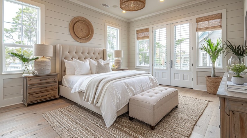 Light and Airy Coastal Style Bedroom Design Inspiration   Nautical Inspired Aesthetic Interior Decor Ideas (840)