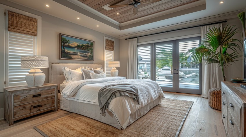 Light and Airy Coastal Style Bedroom Design Inspiration   Nautical Inspired Aesthetic Interior Decor Ideas (1241)