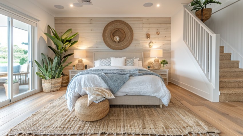 Light and Airy Coastal Style Bedroom Design Inspiration   Nautical Inspired Aesthetic Interior Decor Ideas (1249)