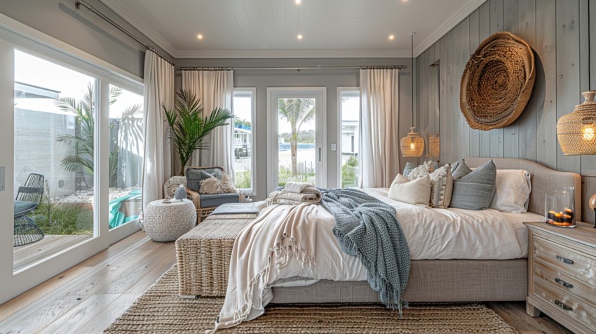 Light and Airy Coastal Style Bedroom Design Inspiration   Nautical Inspired Aesthetic Interior Decor Ideas (1564)