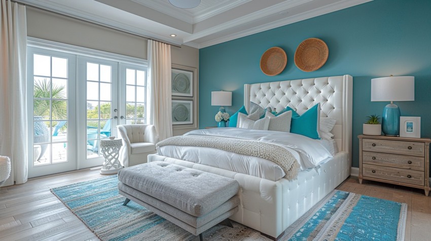 Light and Airy Coastal Style Bedroom Design Inspiration   Nautical Inspired Aesthetic Interior Decor Ideas (1605)