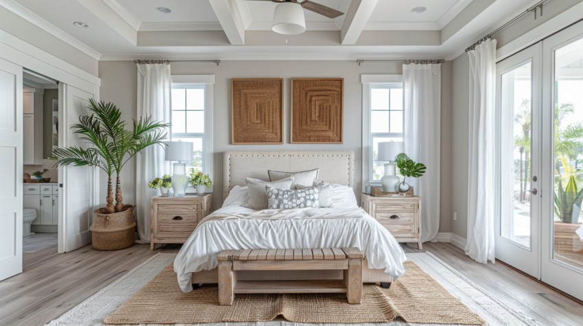 Light and Airy Coastal Style Bedroom Design Inspiration   Nautical Inspired Aesthetic Interior Decor Ideas (1621)