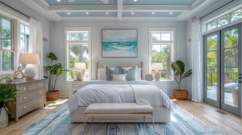 Light and Airy Coastal Style Bedroom Design Inspiration   Nautical Inspired Aesthetic Interior Decor Ideas (1887)