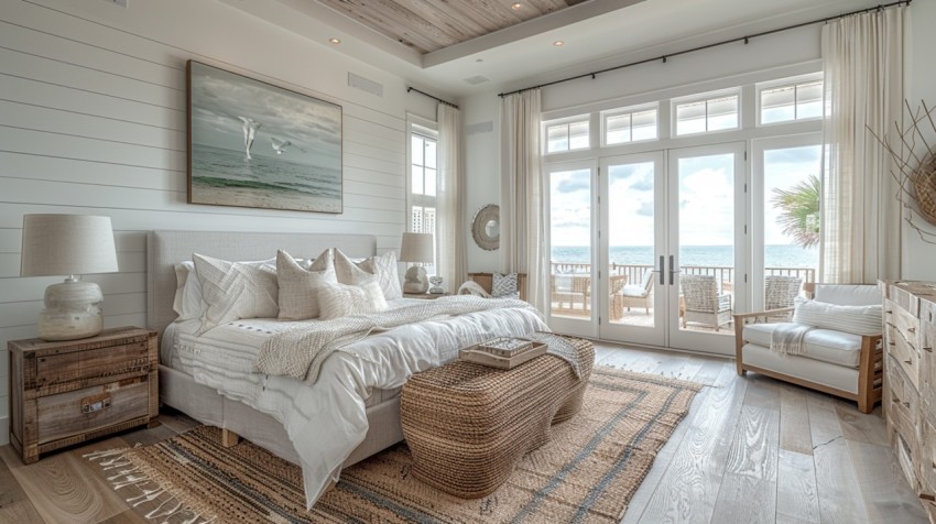 Light and Airy Coastal Style Bedroom Design Inspiration   Nautical Inspired Aesthetic Interior Decor Ideas (2087)