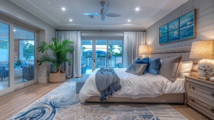 Light and Airy Coastal Style Bedroom Design Inspiration   Nautical Inspired Aesthetic Interior Decor Ideas (2161)