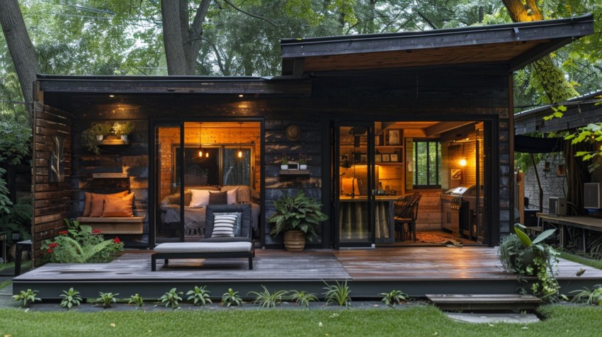 Modern Luxury Small Space Backyard Guest House Aesthetic (2)