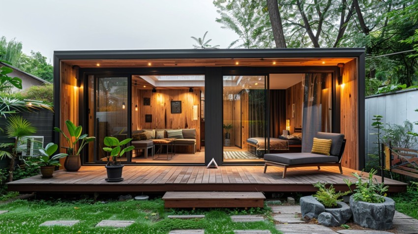 Modern Luxury Small Space Backyard Guest House Aesthetic (21)