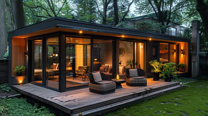 Modern Luxury Small Space Backyard Guest House Aesthetic (14)