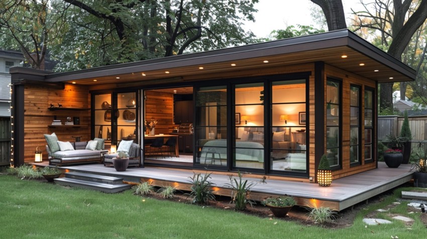 Modern Luxury Small Space Backyard Guest House Aesthetic (92)