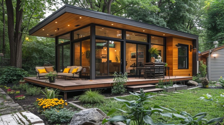 Modern Luxury Small Space Backyard Guest House Aesthetic (937)