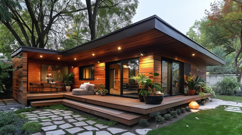 Modern Luxury Small Space Backyard Guest House Aesthetic (1031)