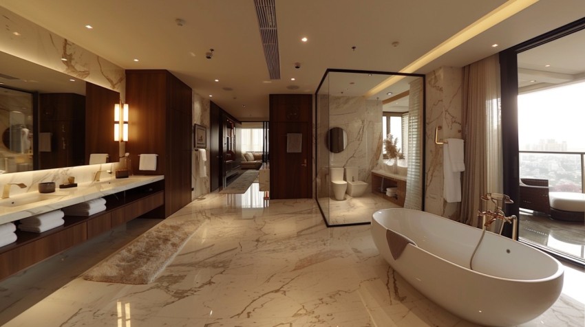 Elegant Modern Luxury Bathroom Interior Design Idea Aesthetic (2)