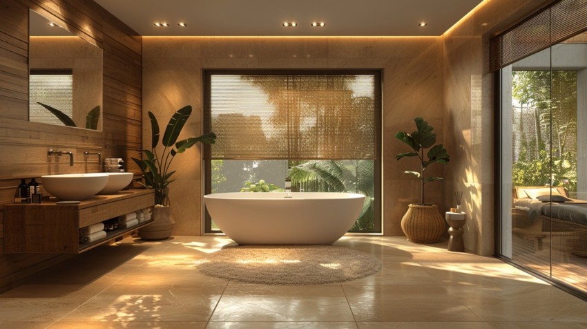 Elegant Modern Luxury Bathroom Interior Design Idea Aesthetic (1552)