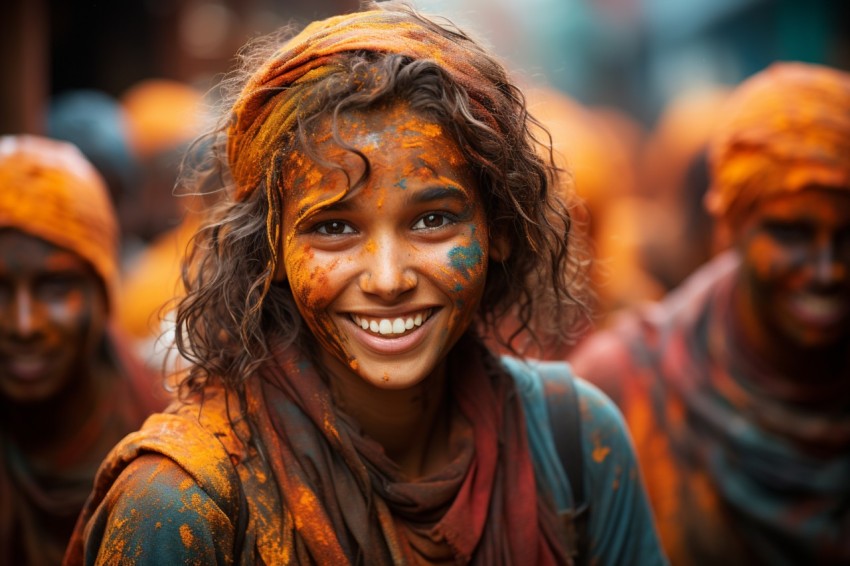 Celebrating Holi Indian Women (24)