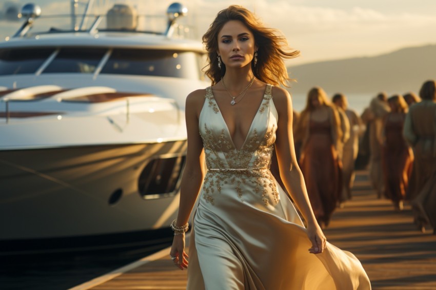 Independent Woman with Luxary Yacht (10)