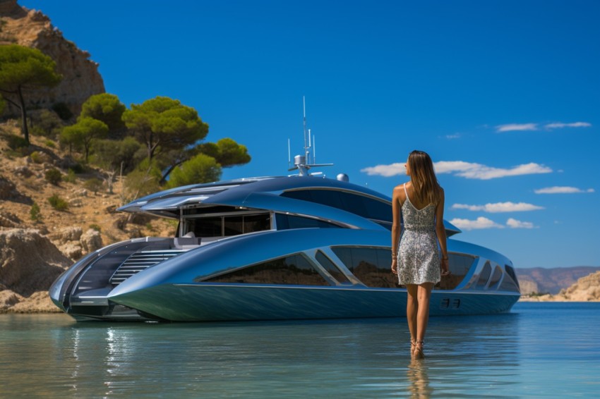Independent Woman with Luxary Yacht (37)