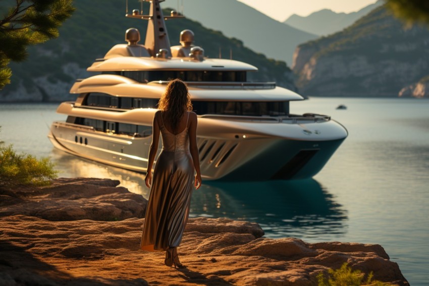 Independent Woman with Luxary Yacht (22)