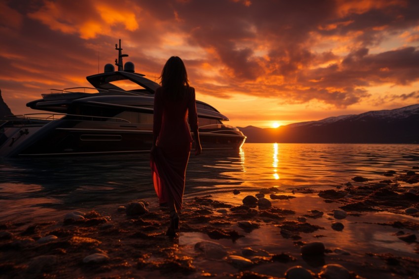 Independent Woman with Luxary Yacht (50)