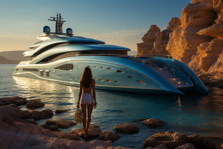 Independent Woman with Luxary Yacht (23)