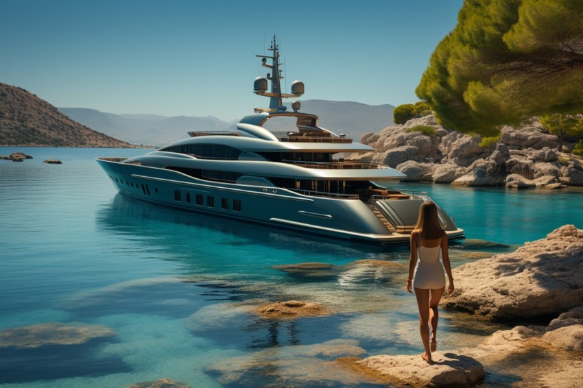 Independent Woman with Luxary Yacht (78)