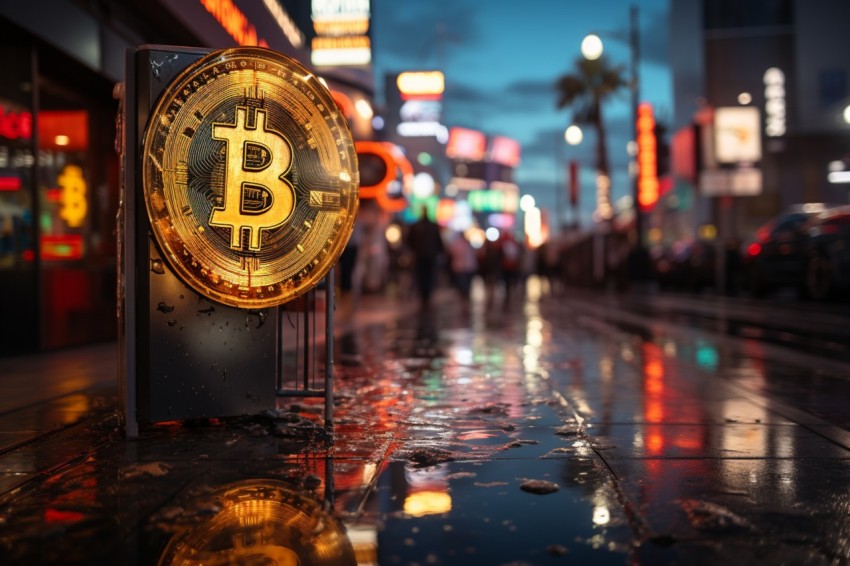 Bitcoin Billboard Advertisement  in Street (4)