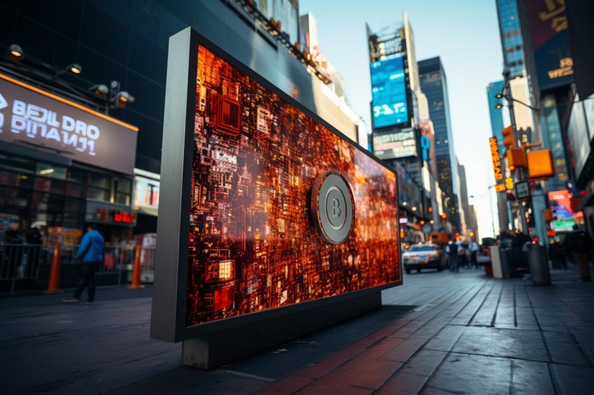 Bitcoin Billboard Advertisement  in Street (50)