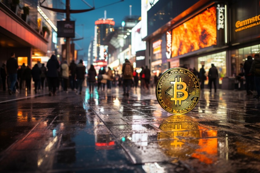 Bitcoin Billboard Advertisement  in Street (12)
