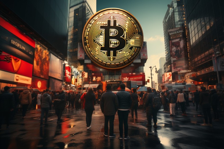 Bitcoin Billboard Advertisement  in Street (36)