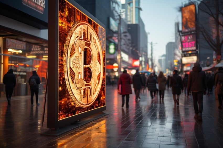 Bitcoin Billboard Advertisement  in Street (59)