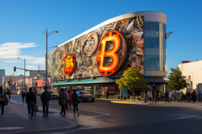 Bitcoin Billboard Advertisement  in Street (73)