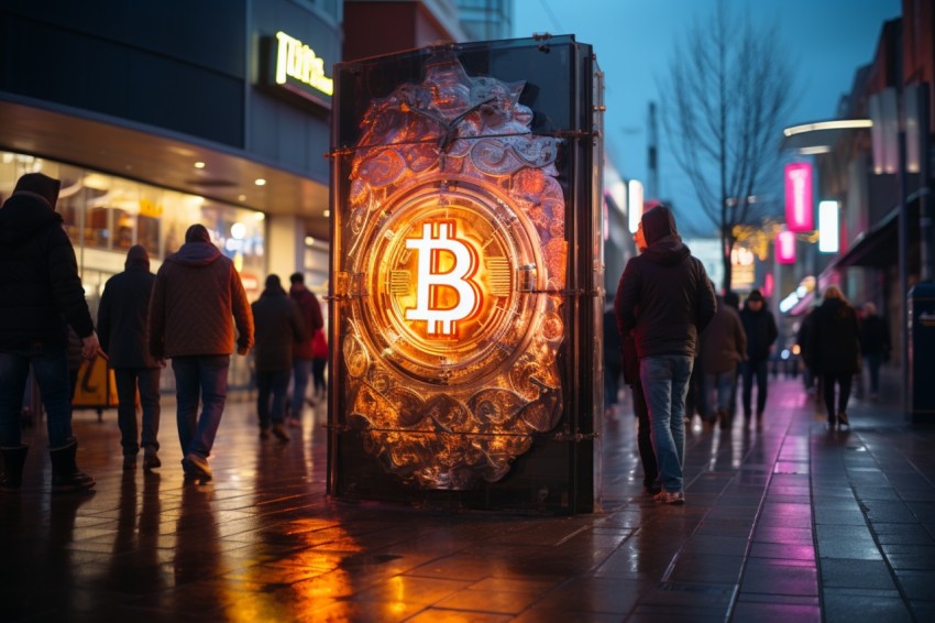 Bitcoin Billboard Advertisement  in Street (90)