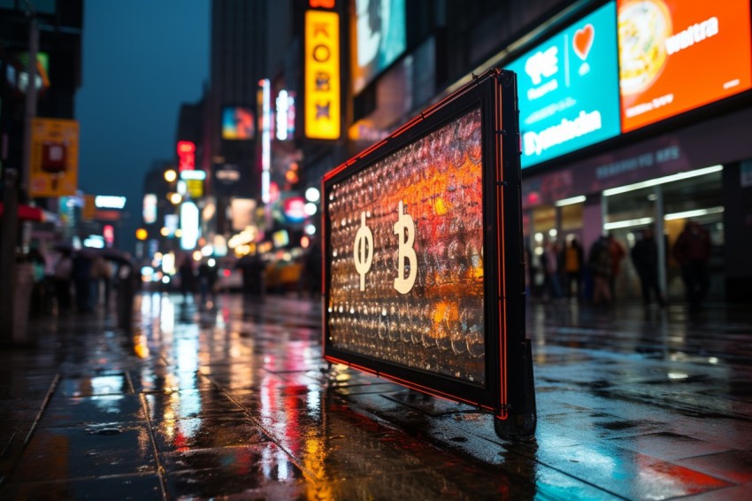 Bitcoin Billboard Advertisement  in Street (92)