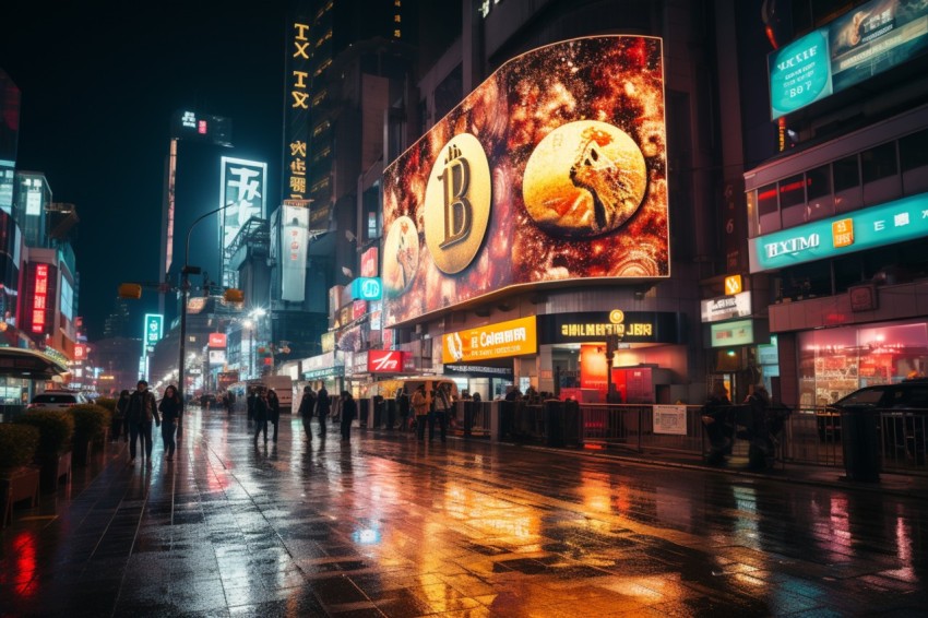 Bitcoin Billboard Advertisement  in Street (82)