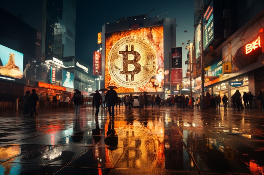 Bitcoin Billboard Advertisement  in Street (51)