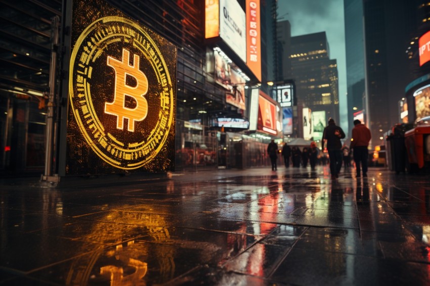 Bitcoin Billboard Advertisement  in Street (96)