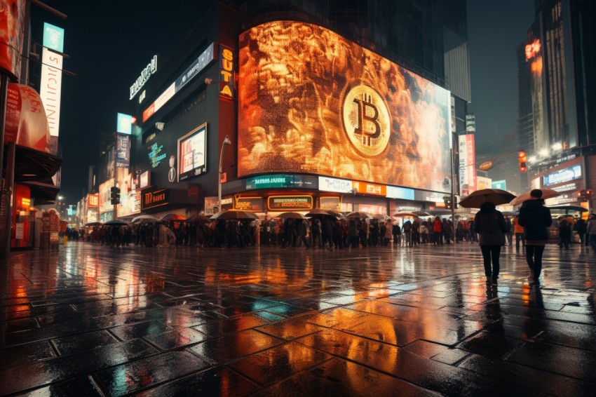 Bitcoin Billboard Advertisement  in Street (53)